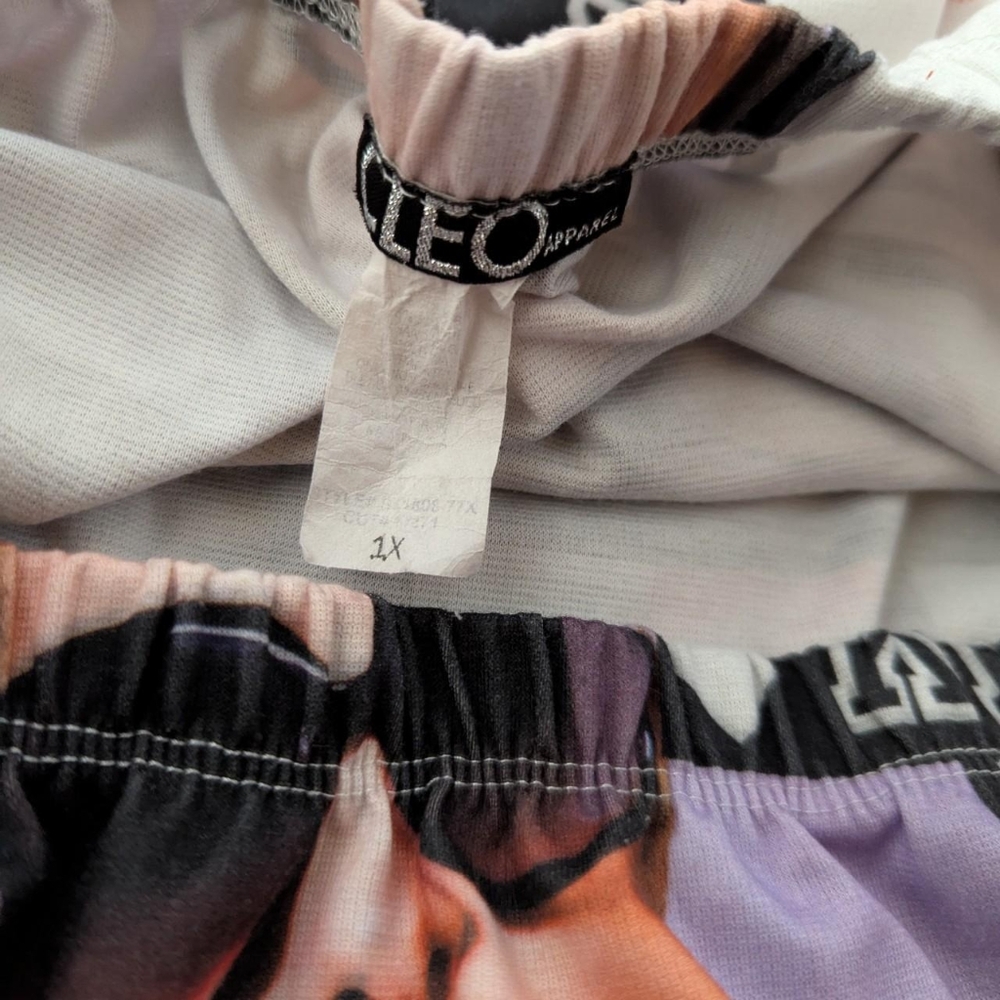 Vintage 90's Cleo Apparel Black, White, & Red Cover Girls In Sunglasses Skirt - Picture 5 of 5
